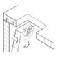 Upper Catch for Sliding Door 35mm White