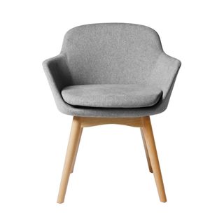 Aspen Tub Chair 4leg Timber. Fab:Light Grey 120kg