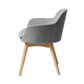 Aspen Tub Chair 4leg Timber. Fab:Light Grey 120kg