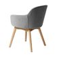 Aspen Tub Chair 4leg Timber. Fab:Light Grey 120kg