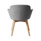 Aspen Tub Chair 4leg Timber. Fab:Light Grey 120kg