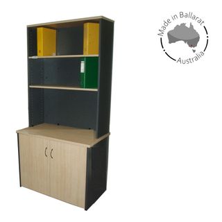 Credenza & Hutch L900xH1800xD300/600 Swing doors L2