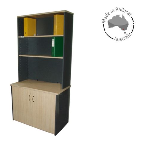 Credenza & Hutch L900xH1800xD300/600 Swing doors L2