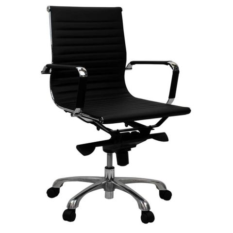 Aero MB Executive Chair with Arms 110kg Black PU