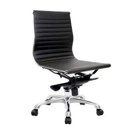 Aero MB Executive Chair No arms 110kg Black PU