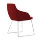 Oscar Visitor Chair Sled Base upholstered 130kg Red