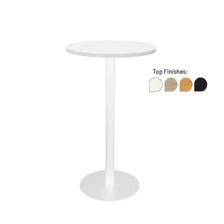 Estillo Bar Table Round 600mm dia H1050mm White