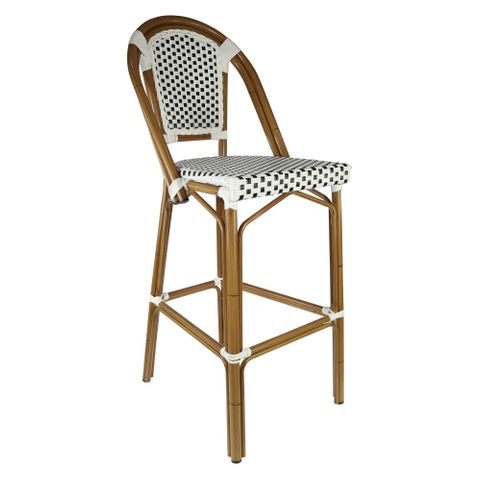 Eiffel Bar Stool H750mm 150kg Natural - White