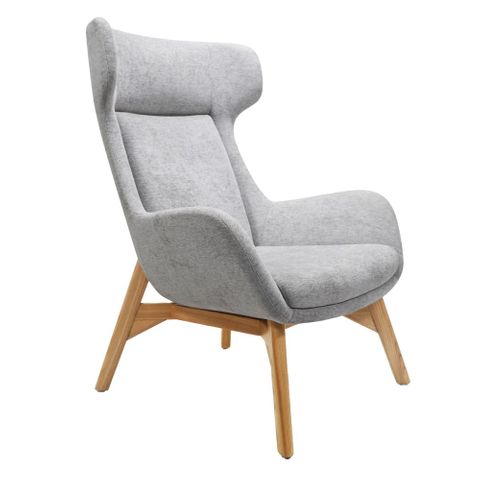 Calypso Wingback Arm Chair 150kg Light Grey