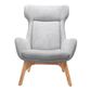 Calypso Wingback Arm Chair 150kg Light Grey