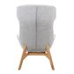 Calypso Wingback Arm Chair 150kg Light Grey