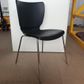 Mono Cafe Chair 4 Legs - Stackable - Chrome Black