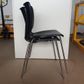 Mono Cafe Chair 4 Legs - Stackable - Chrome Black