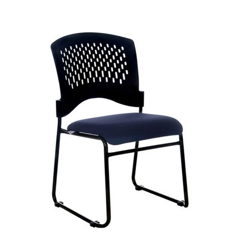 Jupiter Visitor Chair Black Frame Stacking 110kg NAVY