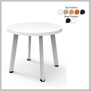 Eternity Coffee Table 500mm Diam 4Leg White Boxed