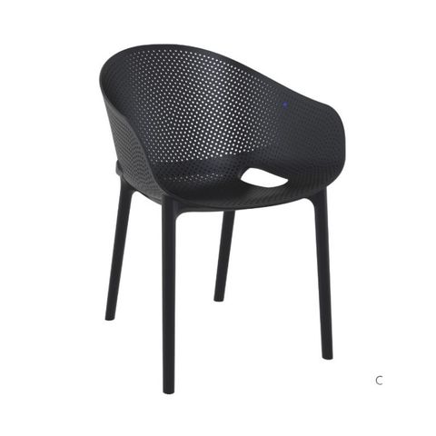 Siesta Sky Pro Stacking Dining Chair Black