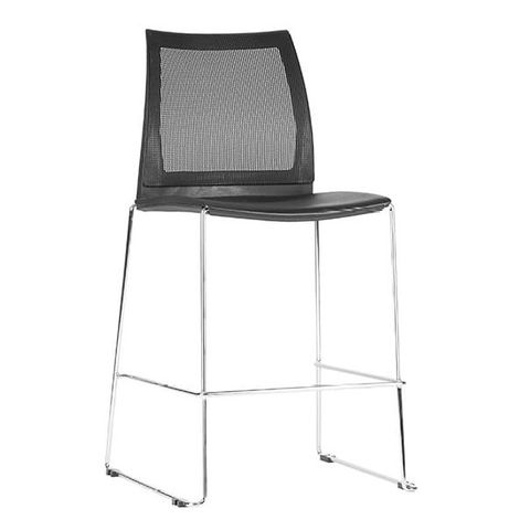 Vinn Mesh Back Bar Stool H670mm 120kg PU Seat Pad