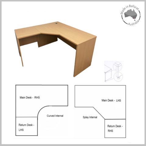 Bourke Corner Workstation Range - Made in Ballarat, Australia