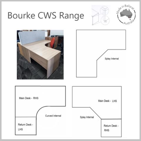 Bourke Corner Workstation Range - Made in Ballarat, Australia