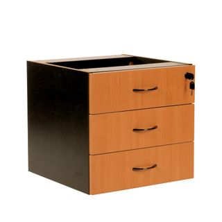 Logan Fixed Pedestal 3 small Drawers Dual Colour