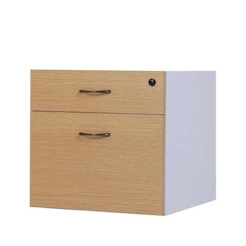 Logan Fixed Pedestal 1 small + 1 File Drawer Dual Colour