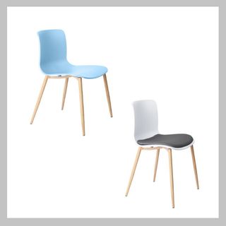 Acti Visitor Chair Woodgrain Look 4-leg PP Shell 150kg