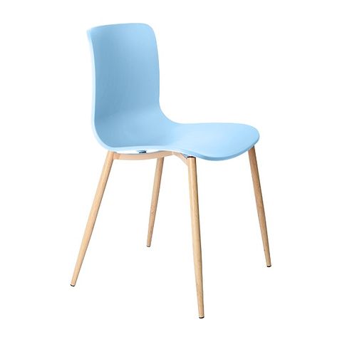 Acti Visitor Chair Woodgrain Look 4-leg PP Shell 150kg