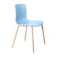 Acti Visitor Chair Woodgrain Look 4-leg PP Shell 150kg