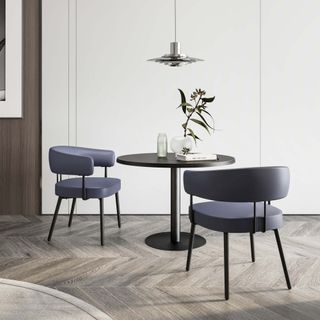 Hera Breakout Chair  Black upholstered PU 135kg