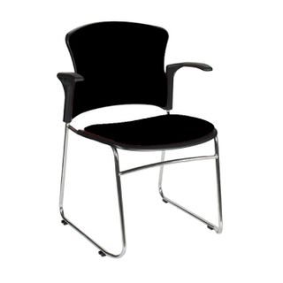 Focus Visitor Chair Sled with Arms 120kg Upholstered F1