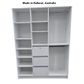 Bookcase Wardrobe Unit-Shelves+HangingStorage+Dr