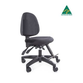 Alter Office Chair no Arms 80mm Gas 110kg Apollo Black