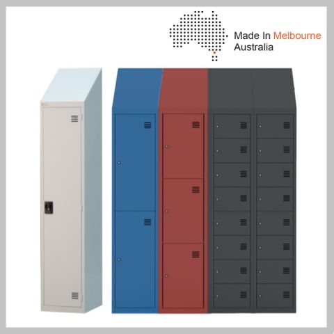 Steel Lockers STR - Sloping Top - Australian Made