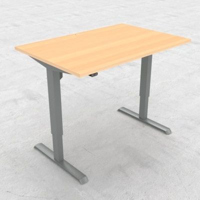 DM33 1200x800mm Electric Desk Fxd Rail Si L2