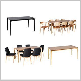 Nordic Rectangle Table L1200xD800xH750mm Rubberwood