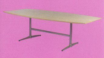 Erin Boardroom Table Rectangular Top Powdercoat Frame
