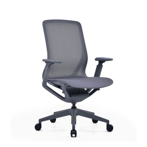 Aria Task/Meeting Room Chair with Arms 110kg Dark Grey
