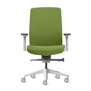 Aveya Fully Upholstered Adj Arms White Fr 140kg Fab:Buzz vinyl