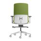 Aveya Fully Upholstered Chair with Arms, White Frame. 140kg