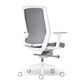 Aveya Mesh Back Chair with Arms, White Frame. 140kg