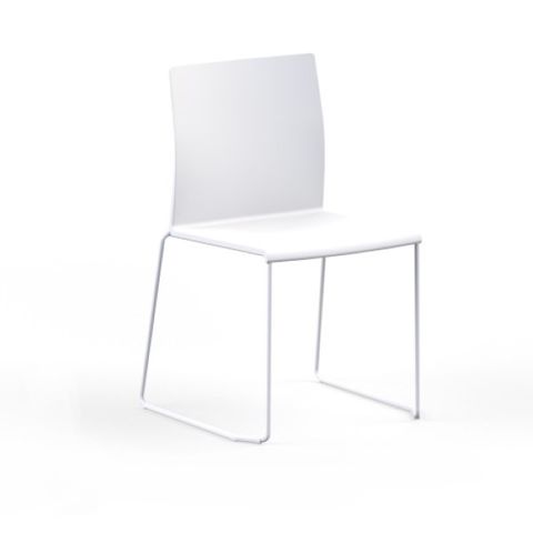Artesia Visitor Chair Sled Base Stacking 135kg White