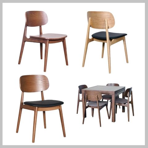 Bergen Dining Chair - Timber, with or without Seat Pad