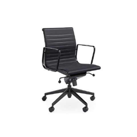 Turin MB Exec Chair Blk Frame Blk Synth Leather 120kg