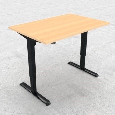 DM33 1400x800mm Electric Desk Adj Rail Blk L2