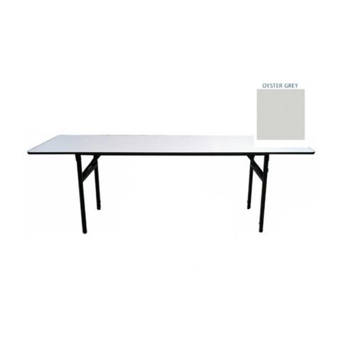 Deluxe Folding Table 1800x900mm Oyster Grey Top