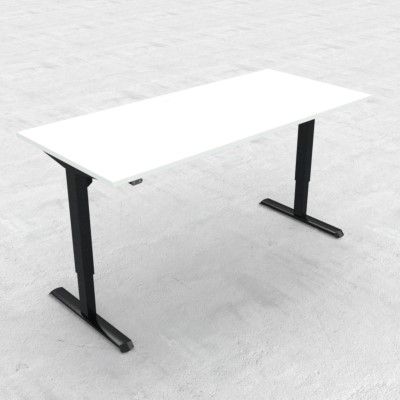 DM33 1800x750mm Electric Desk Fxd Rail Blk L1