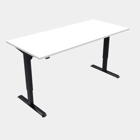 DM33 1800x800mm Electric Desk Fxd Rail Blk L1