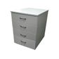 Mobile Pedestal Melamine Range - 4 Small Drawers - W470 x H640 x D511mm
