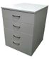 Mobile Pedestal Melamine Range - 4 Small Drawers - W470 x H640 x D511mm