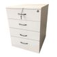 Mobile Pedestal Melamine Range - 4 Small Drawers - W470 x H640 x D511mm